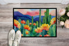 Arizona Saguaro Cactus Blossom in Watercolor Doormat 24H X 36W DAC1626 product image at NuMercy 2