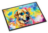 Yellow Labrador Hippie Dawg Doormat 24H X 36W DAC2529 product image at NuMercy