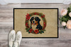 Bernese Mountain Dog Christmas Flowers Doormat 24H X 36W product image at NuMercy 2