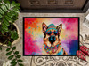 German Shepherd Hippie Dawg Doormat 24H X 36W DAC2511 product image at NuMercy 3