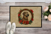 Irish Wolfhound Christmas Flowers Doormat 24H X 36W product image at NuMercy 2