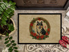 Finnish Lapphund Christmas Flowers Doormat 24H X 36W product image at NuMercy 3