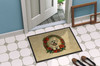 Bichon Frise Christmas Flowers Doormat 24H X 36W product image at NuMercy 4