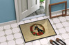 Doberman Pinscher Christmas Flowers Doormat 24H X 36W product image at NuMercy 4