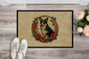 Lancashire Heeler Christmas Flowers Doormat 24H X 36W product image at NuMercy 2