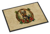 Yorkie Christmas Flowers Doormat 24H X 36W product image at NuMercy