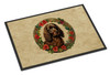 Boykin Spaniel Christmas Flowers Doormat 24H X 36W product image at NuMercy