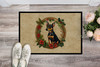 Miniature Pinscher Christmas Flowers Doormat 24H X 36W product image at NuMercy 2