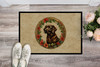 Labrador Retriever Christmas Flowers Doormat 24H X 36W DAC2387 product image at NuMercy 2