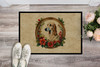 Saluki Christmas Flowers Doormat 24H X 36W product image at NuMercy 2