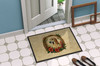 Saluki Christmas Flowers Doormat 24H X 36W product image at NuMercy 4