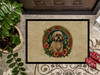Lhasa Apso Christmas Flowers Doormat 24H X 36W product image at NuMercy 3