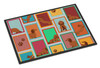 Lots of Longhaired Red Dachshund Doormat 24H X 36W product image at NuMercy