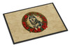 Alaskan Malamute Christmas Flowers Doormat 24H X 36W product image at NuMercy