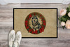 Alaskan Malamute Christmas Flowers Doormat 24H X 36W product image at NuMercy 2