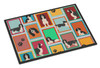Lots of Black and White English Springer Spaniel Doormat 24H X 36W product image at NuMercy