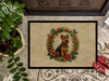 Welsh Terrier Christmas Flowers Doormat 24H X 36W product image at NuMercy 3