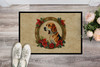 American Foxhound Christmas Flowers Doormat 24H X 36W product image at NuMercy 2