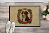Greater Swiss Mountain Dog Christmas Flowers Doormat 24H X 36W product image at NuMercy 2