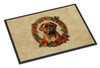 Dogue de Bordeaux Christmas Flowers Doormat 24H X 36W product image at NuMercy