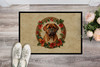 Dogue de Bordeaux Christmas Flowers Doormat 24H X 36W product image at NuMercy 2