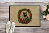 Keeshond Christmas Flowers Doormat 24H X 36W product image at NuMercy 2