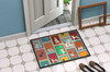 Lots of Red and White Jack Russell Terrier Doormat 24H X 36W product image at NuMercy 4