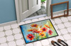 Gerbera Daisies in Watercolor Doormat 24H X 36W DAC1573 product image at NuMercy 4