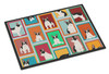Lots of Black and White French Bulldog Doormat 24H X 36W product image at NuMercy