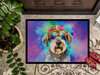 Schnauzer Hippie Dawg Doormat 24H X 36W DAC2552 product image at NuMercy 3