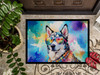 Siberian Husky Hippie Dawg Doormat 24H X 36W DAC2563 product image at NuMercy 3