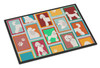Lots of White Standard Poodle Doormat 24H X 36W product image at NuMercy