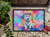 Samoyed Hippie Dawg Doormat 24H X 36W DAC2551 product image at NuMercy 3
