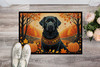 Black Labrador Retriever Fall Doormat 24H X 36W product image at NuMercy 2