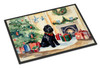 Black Russian Terrier Cozy Christmas Doormat 24H X 36W product image at NuMercy