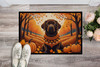 Chocolate Labrador Retriever Fall Doormat 24H X 36W product image at NuMercy 2