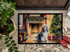 Bearded Collie Cozy Christmas Doormat 24H X 36W product image at NuMercy 3