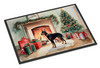Doberman Pinscher Cozy Christmas Doormat 24H X 36W product image at NuMercy