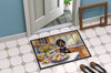 Decorating Easter Black and Tan Coonhound Doormat 24H X 36W product image at NuMercy 4