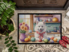 Decorating Easter American Eskimo Doormat 24H X 36W product image at NuMercy 3