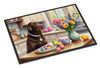 Decorating Easter Chocolate Labrador Retriever Doormat 24H X 36W product image at NuMercy