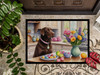 Decorating Easter Chocolate Labrador Retriever Doormat 24H X 36W product image at NuMercy 3