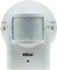 HomeSafe wireless outdoor adjustable angle motion detector sensor, white color, with clear lens and adjustable settings on either side.
