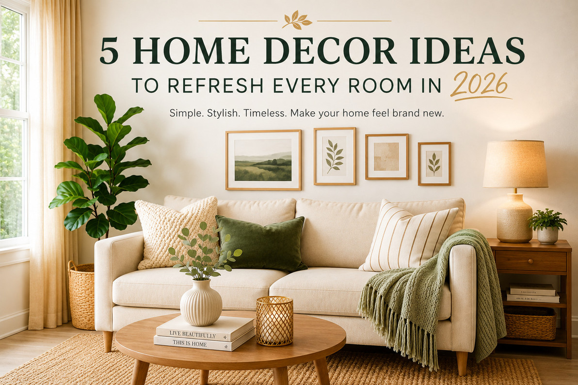 5 Home Decor Ideas to Refresh Every Room in 2026
