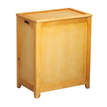 Oceanstar Natural Finished Rectangular Laundry Wood Hamper with Interior Bag product image at NuMercy