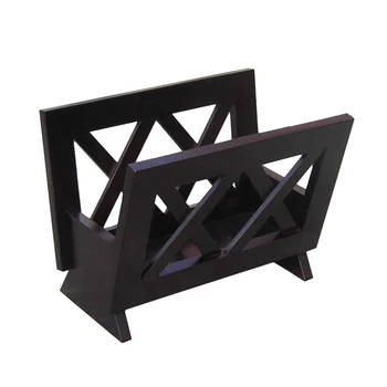 Oceanstar Contemporary Mahogany Solid Wood Magazine Rack M1125 product image at NuMercy