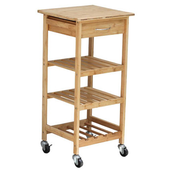 Oceanstar Bamboo Kitchen Trolley product image at NuMercy