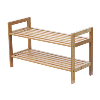 Oceanstar 2 Tier Bamboo Shoe Rack product image at NuMercy