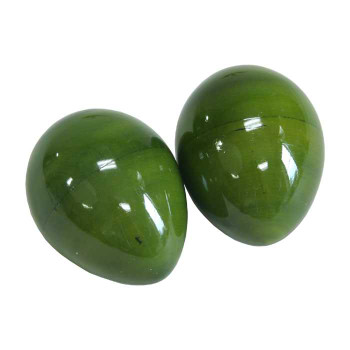 X8 Drums Green Wooden Egg Shakers - Pair