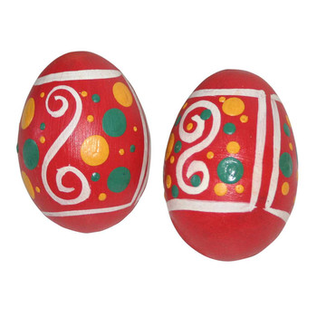 X8 Drums Pink Hand Painted Wooden Egg Shakers - Pair